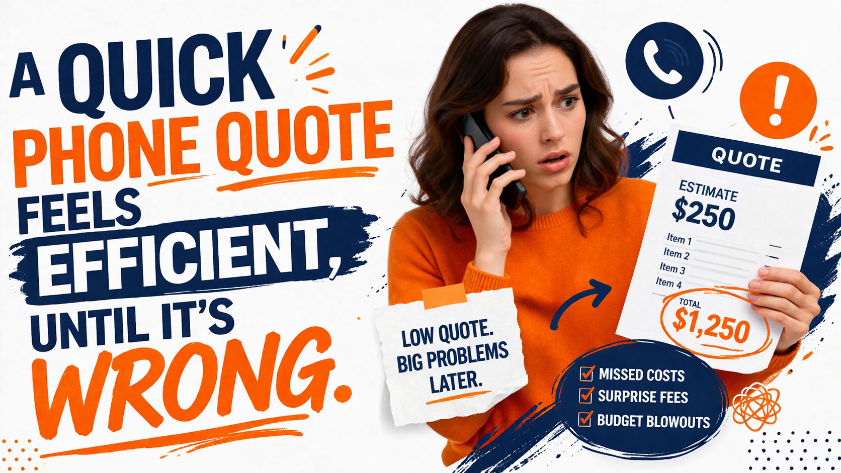 A quick phone quote feels efficient, until it’s wrong.