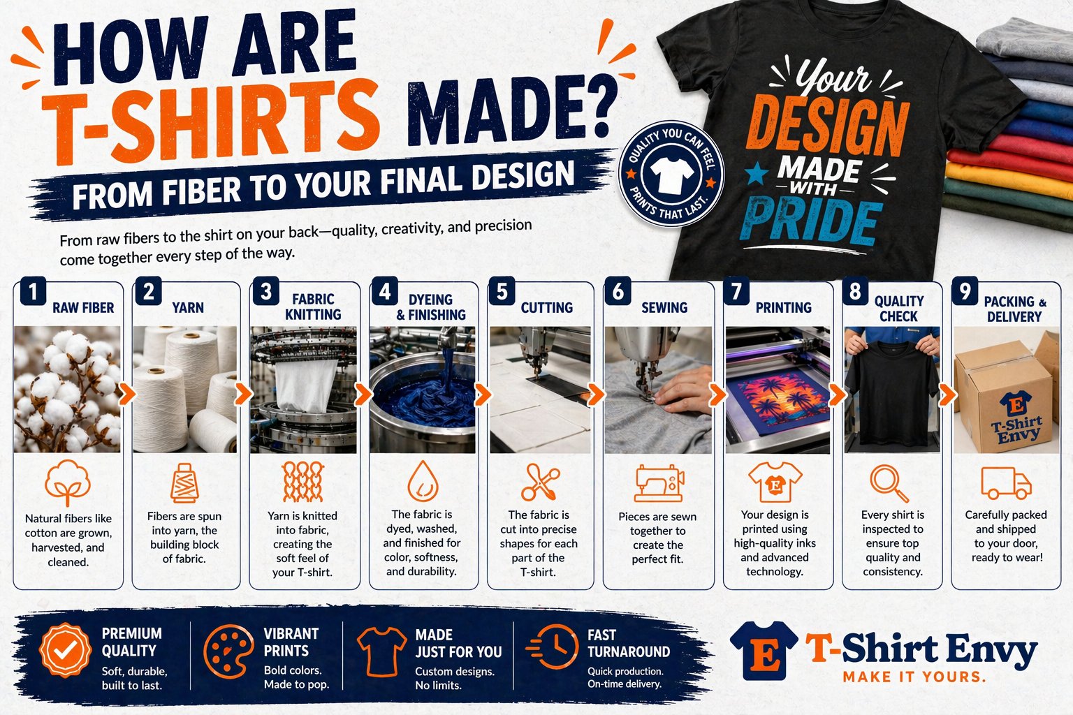 How Are T-Shirts Made? From Fiber to Your Final Design