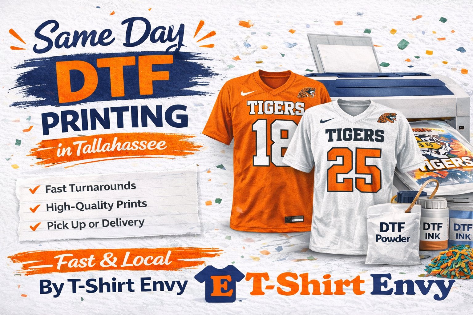 Same day DTF printing In tallahassee | Fast & Local