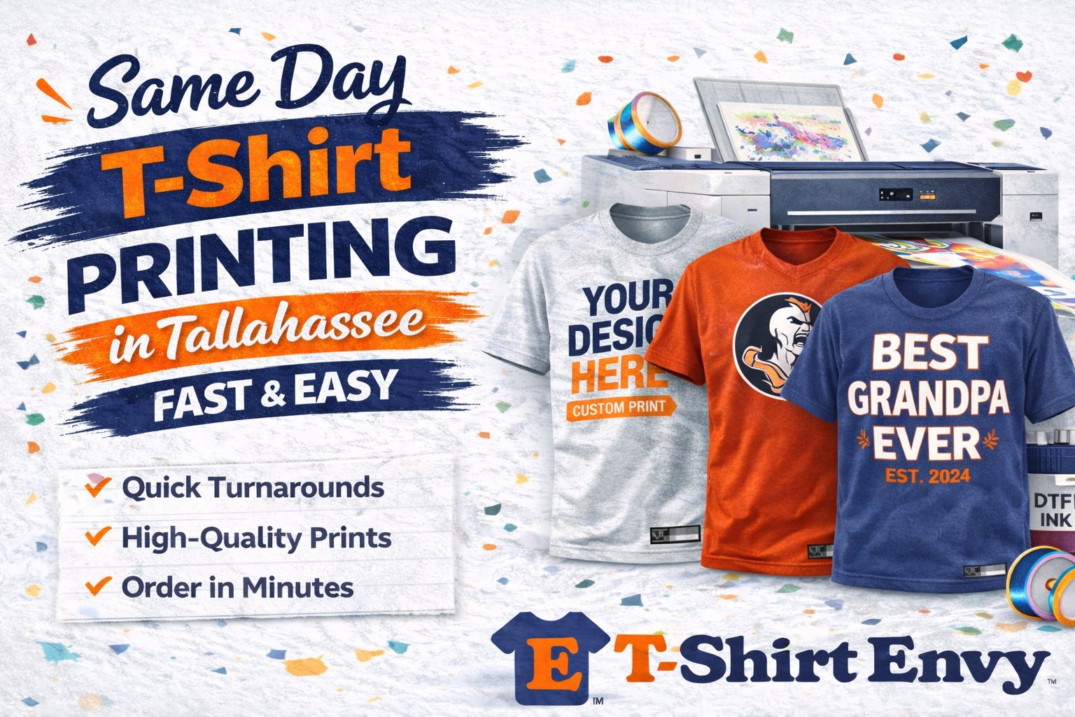 Same Day T-Shirt Printing in Tallahassee | Fast & Easy