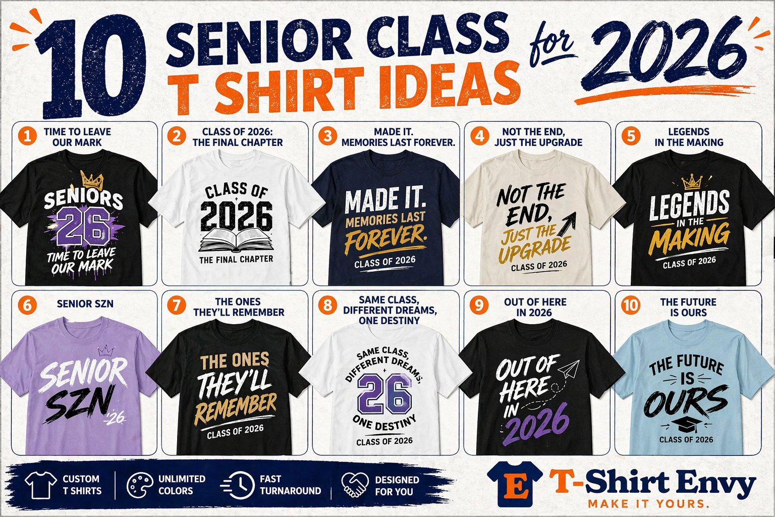 10 Senior Class T Shirt Ideas for 2026